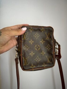 Louis Vuitton Monogram Crossbody Bag in Brown and Tan